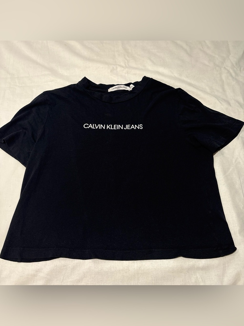 Calvin Klein Black Short-Sleeve Logo Tee